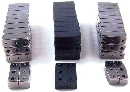 Magnetic Clasps Triple in Blk, Grey,Triple Curve 6x6x16mm (TMC)